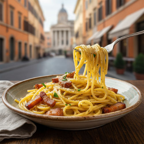 Spaghetti alla carbonara traditionnels