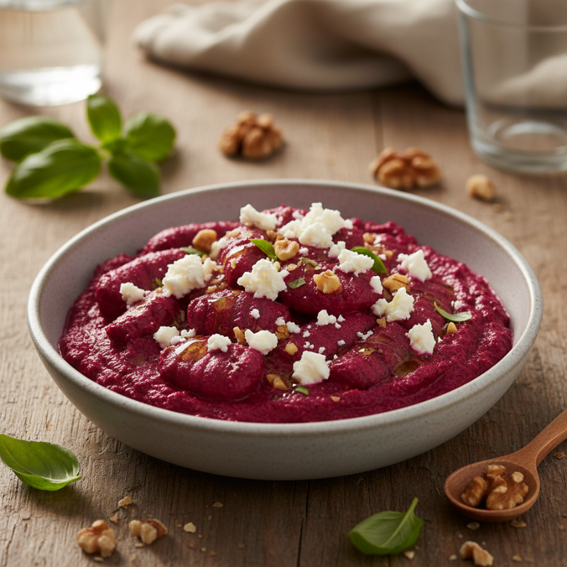 Gnocchis au Pesto de Betterave