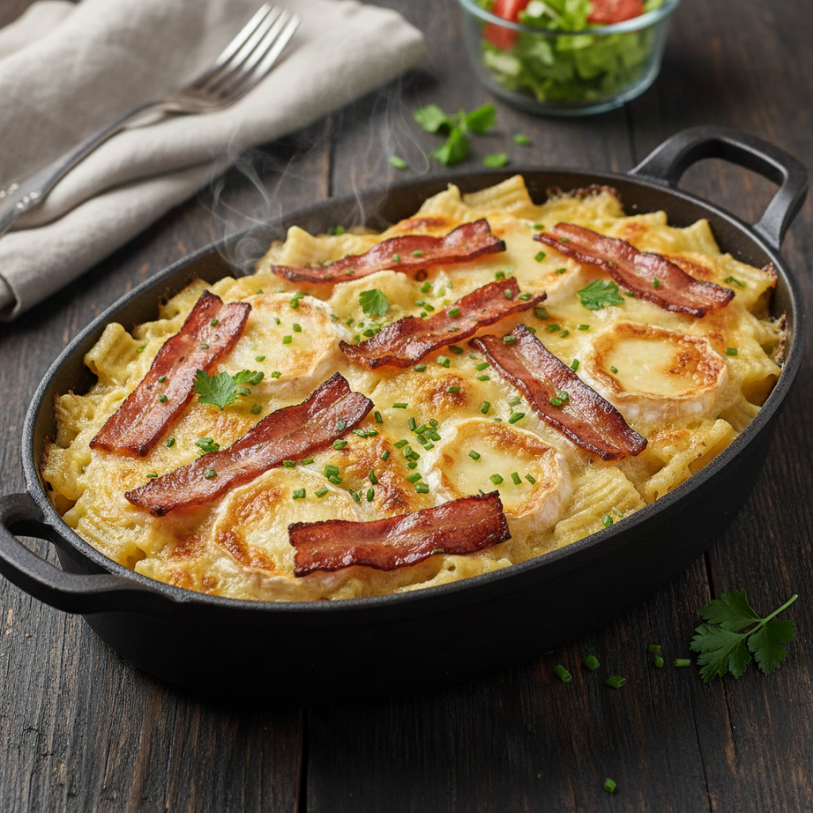 Gratin de Crozets & bacon grillé
