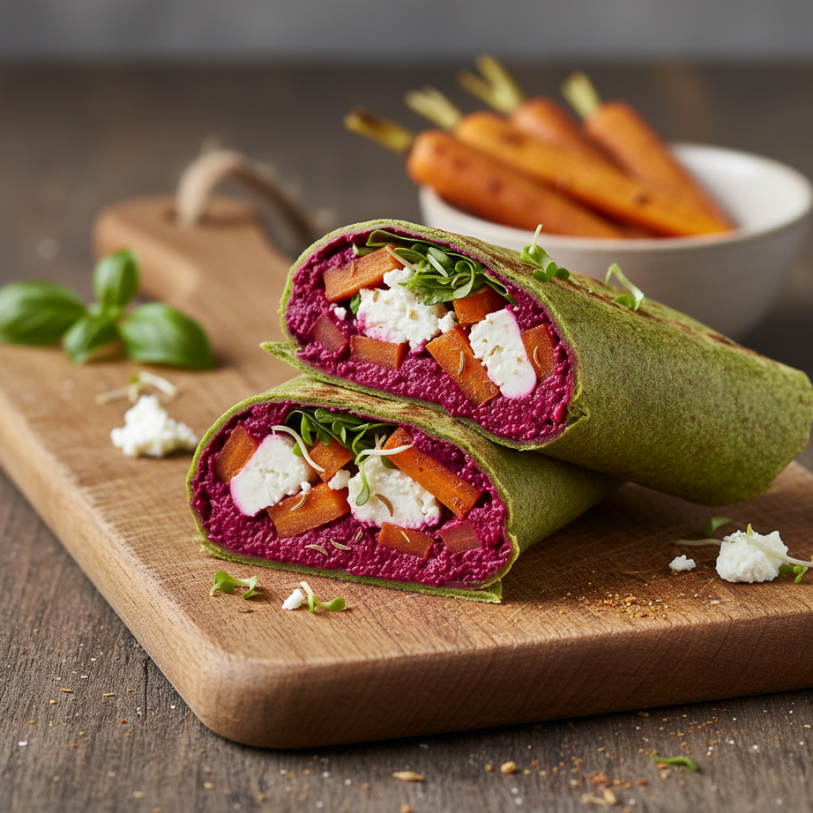 Wraps terroirs pesto de betterave & chèvre frais